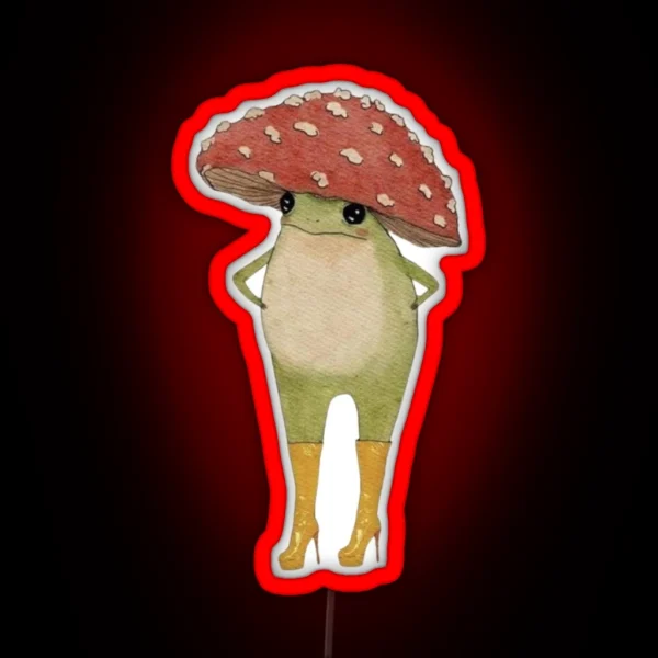 Toad Mushroom In Heels RGB Neon Sign