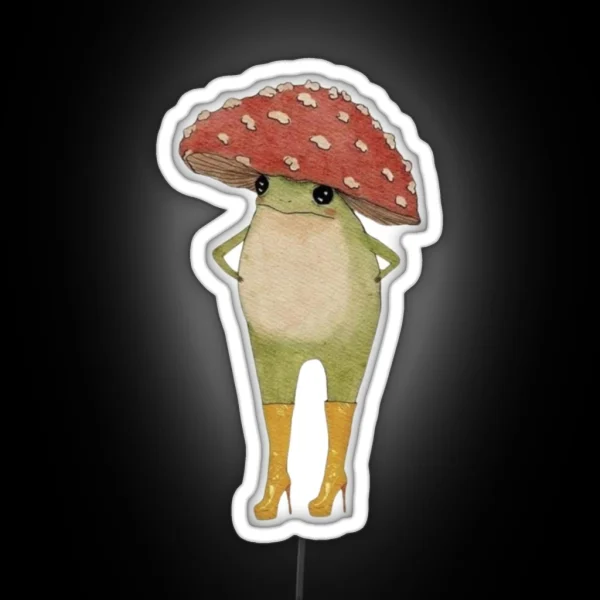 Toad Mushroom In Heels RGB Neon Sign