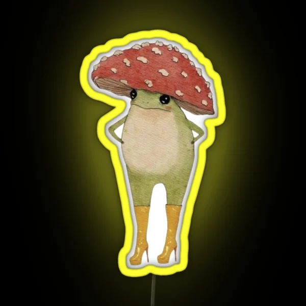 Toad Mushroom In Heels RGB Neon Sign