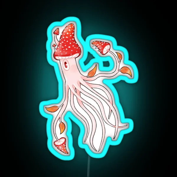 Toadstool Squid RGB Neon Sign