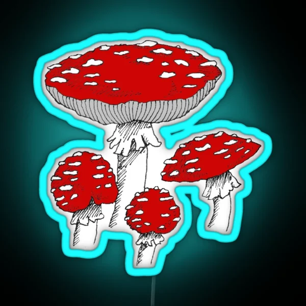 Toadstools Fly Agaric RGB Neon Sign