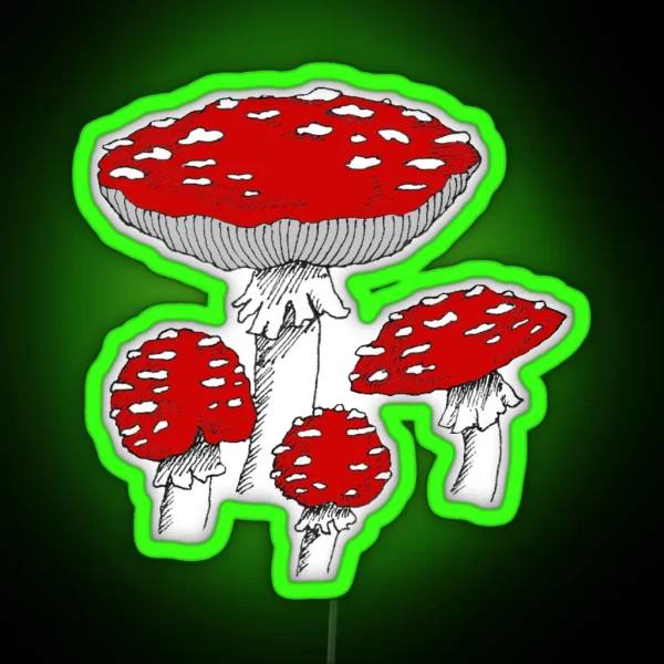 Toadstools Fly Agaric RGB Neon Sign