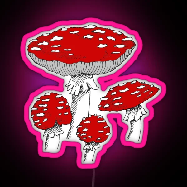 Toadstools Fly Agaric RGB Neon Sign