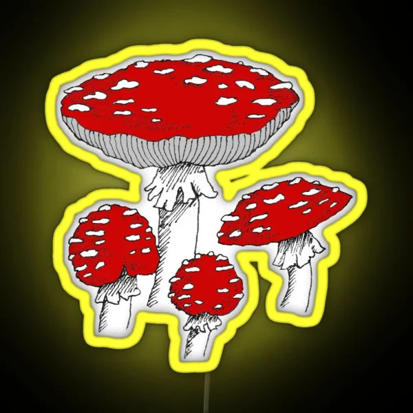 Toadstools Fly Agaric RGB Neon Sign