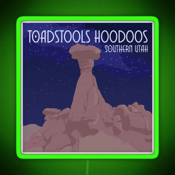 Toadstools Hoodoos RGB Neon Sign