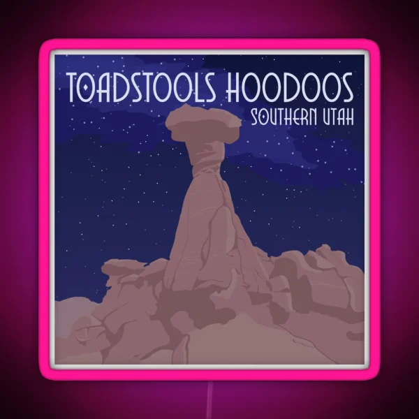 Toadstools Hoodoos RGB Neon Sign