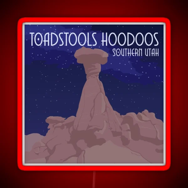 Toadstools Hoodoos RGB Neon Sign