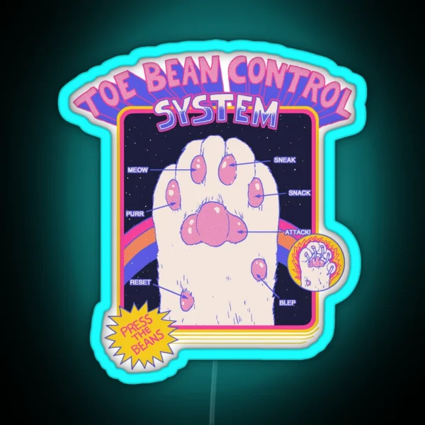 Toe Bean Control System RGB Neon Sign