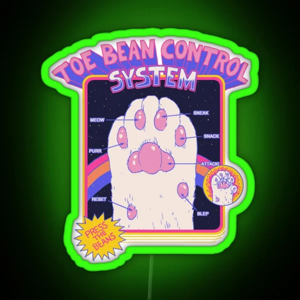Toe Bean Control System RGB Neon Sign