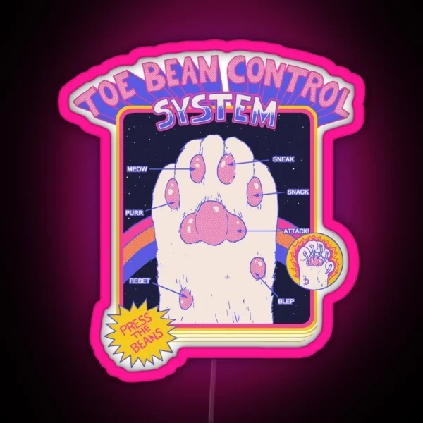 Toe Bean Control System RGB Neon Sign