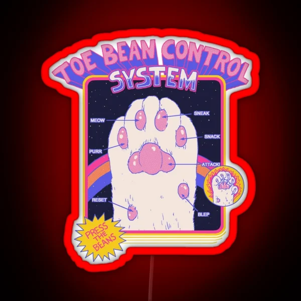 Toe Bean Control System RGB Neon Sign