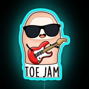 Toe Jam Funny Music Puns RGB Neon Sign