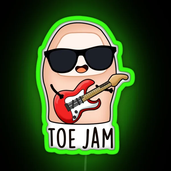 Toe Jam Funny Music Puns RGB Neon Sign
