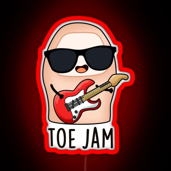 Toe Jam Funny Music Puns RGB Neon Sign