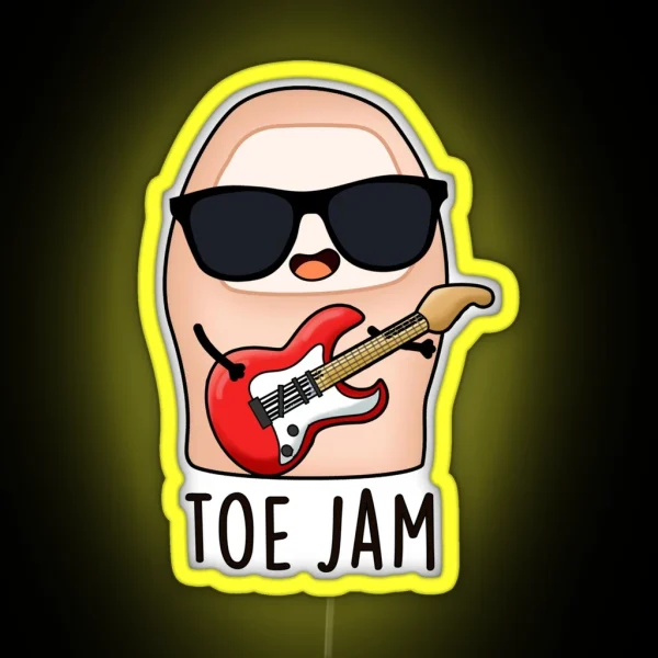 Toe Jam Funny Music Puns RGB Neon Sign