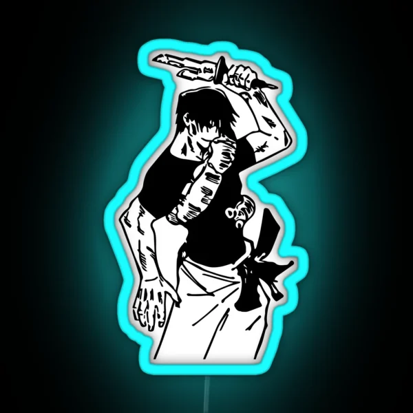 Toji With Inverted Spear JJK RGB Neon Sign