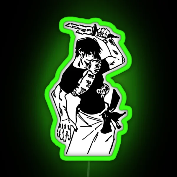 Toji With Inverted Spear JJK RGB Neon Sign