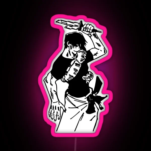 Toji With Inverted Spear JJK RGB Neon Sign
