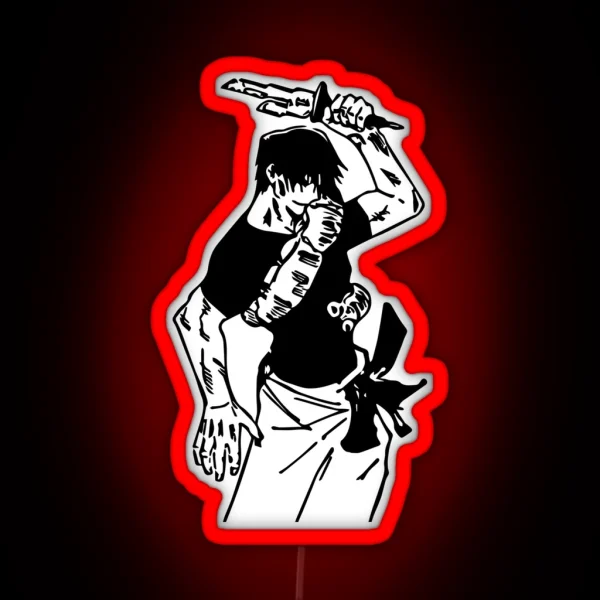 Toji With Inverted Spear JJK RGB Neon Sign