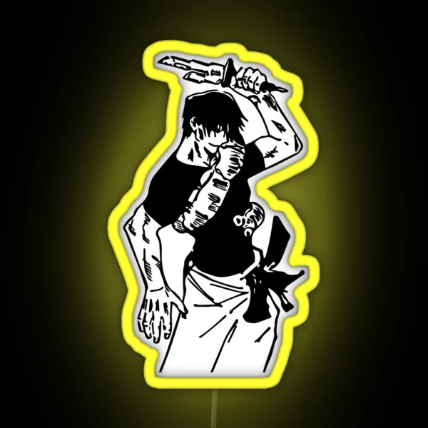 Toji With Inverted Spear JJK RGB Neon Sign