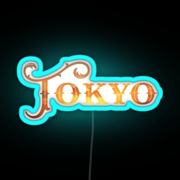 Tokyo Bestseller City Premium Gift Heart Gold Party RGB Neon Sign