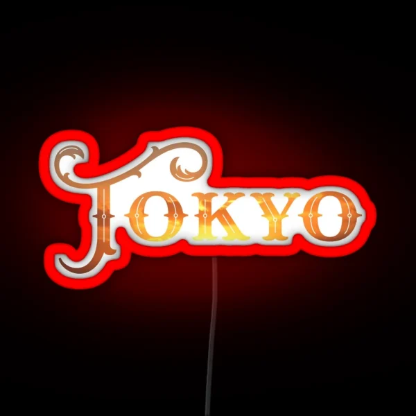 Tokyo Bestseller City Premium Gift Heart Gold Party RGB Neon Sign