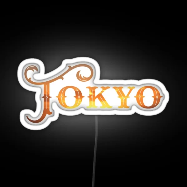 Tokyo Bestseller City Premium Gift Heart Gold Party RGB Neon Sign