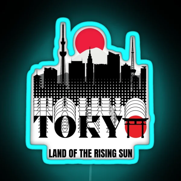 Tokyo City Sunset RGB Neon Sign