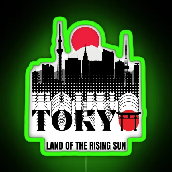 Tokyo City Sunset RGB Neon Sign