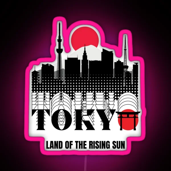 Tokyo City Sunset RGB Neon Sign
