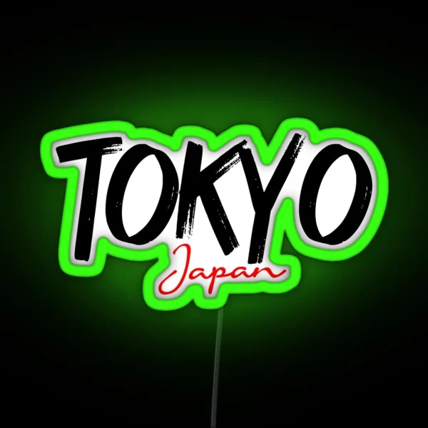 Tokyo Japan Lettering Design RGB Neon Sign