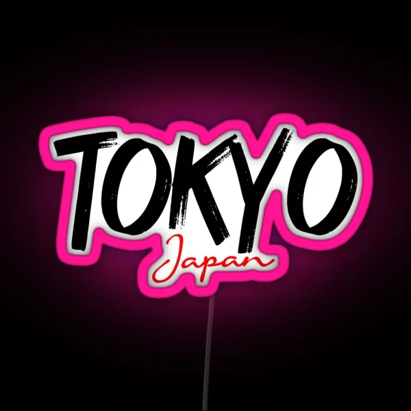 Tokyo Japan Lettering Design RGB Neon Sign
