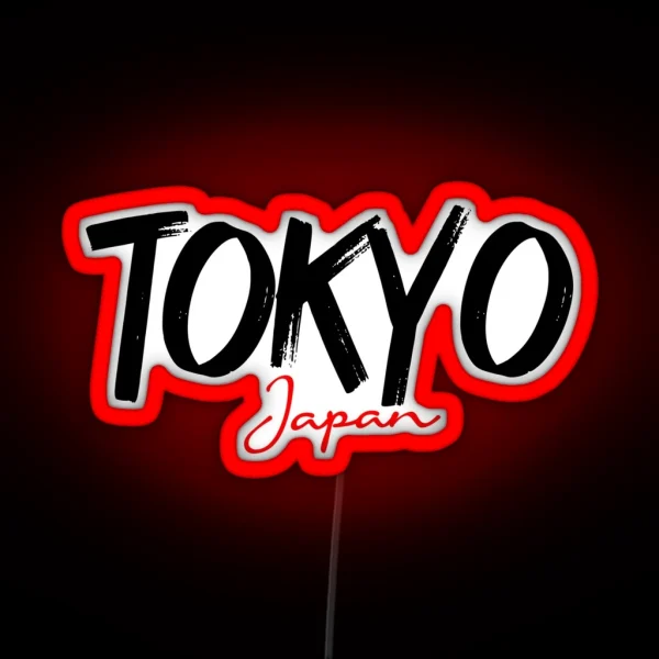Tokyo Japan Lettering Design RGB Neon Sign