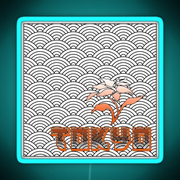 Tokyo Led With Flowers RGB Neon Sign
