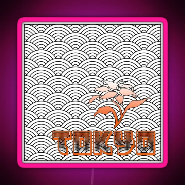 Tokyo Led With Flowers RGB Neon Sign