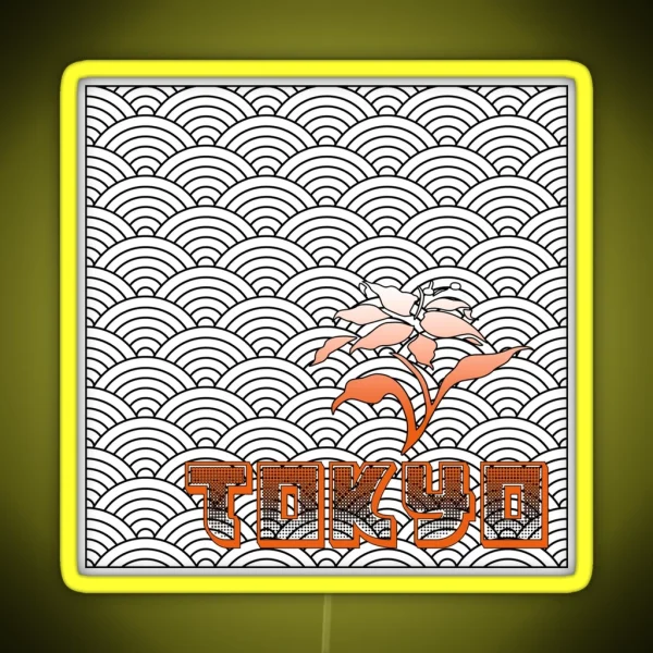 Tokyo Led With Flowers RGB Neon Sign