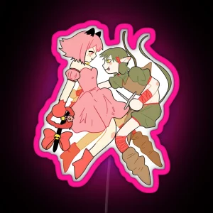 Tokyo Mew Mew Ichigo And Kisshu Zoey And Dren RGB Neon Sign