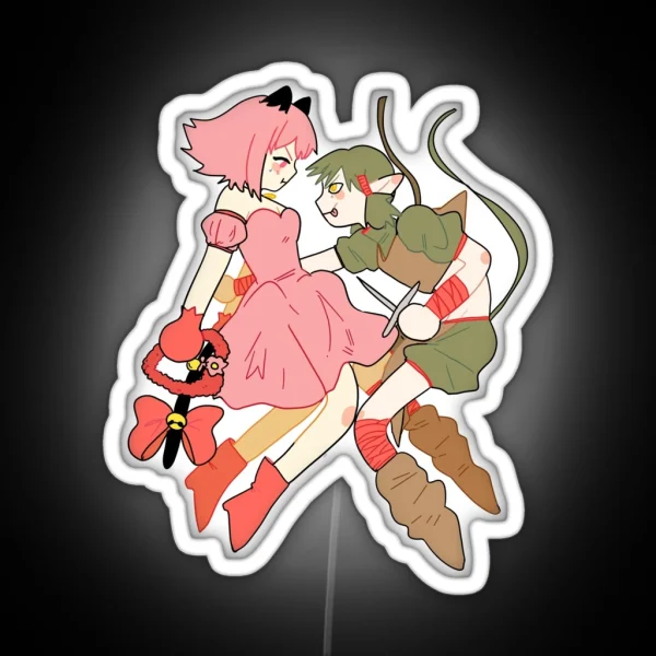 Tokyo Mew Mew Ichigo And Kisshu Zoey And Dren RGB Neon Sign