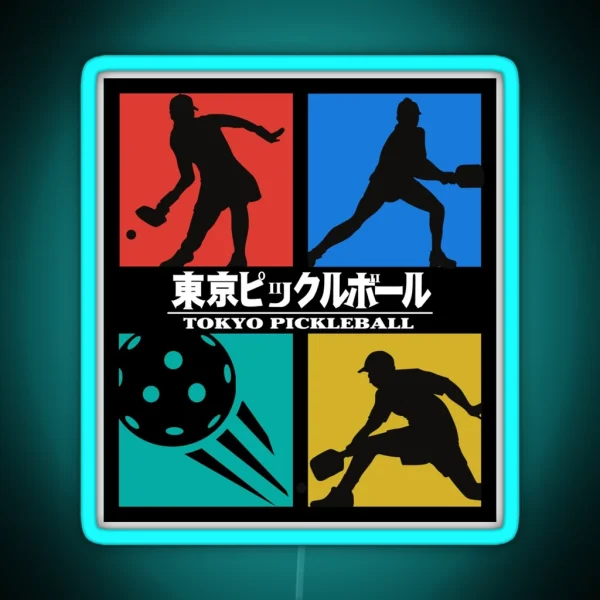 Tokyo Pickleball 3 2 1 Let S Play RGB Neon Sign