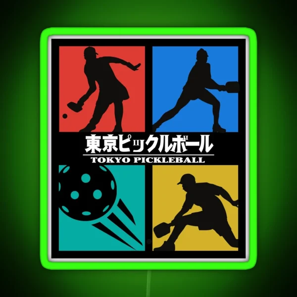 Tokyo Pickleball 3 2 1 Let S Play RGB Neon Sign