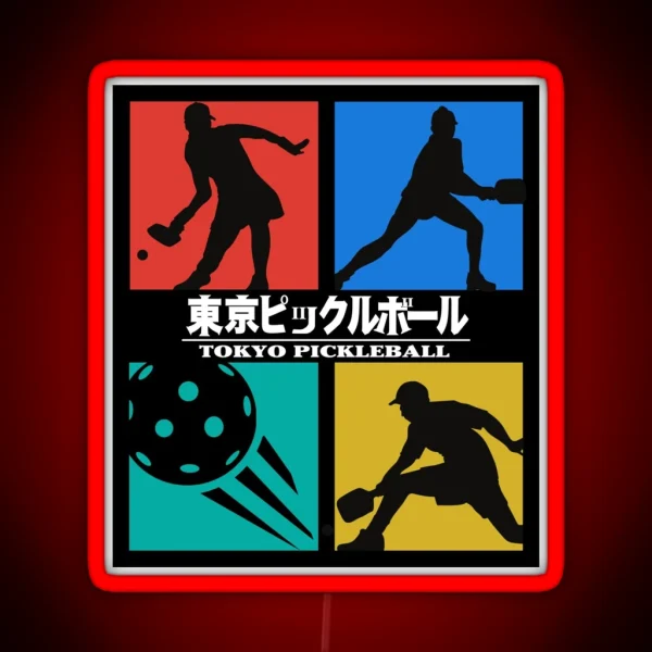 Tokyo Pickleball 3 2 1 Let S Play RGB Neon Sign