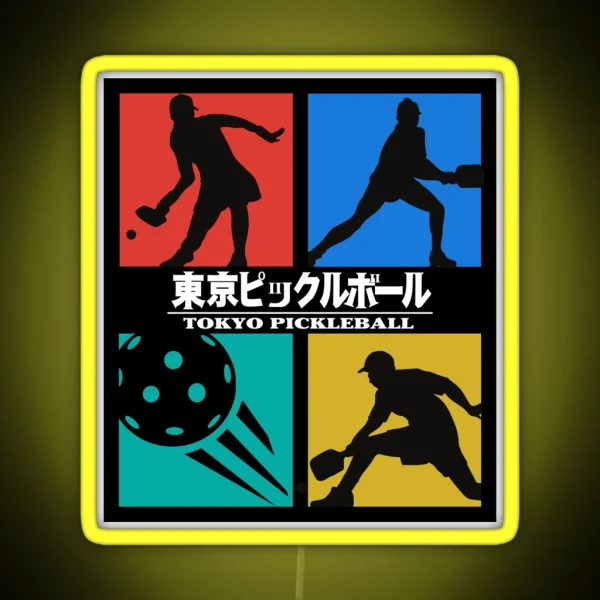 Tokyo Pickleball 3 2 1 Let S Play RGB Neon Sign