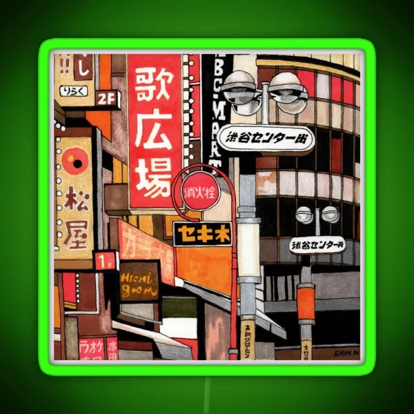 Tokyo Street Signs RGB Neon Sign