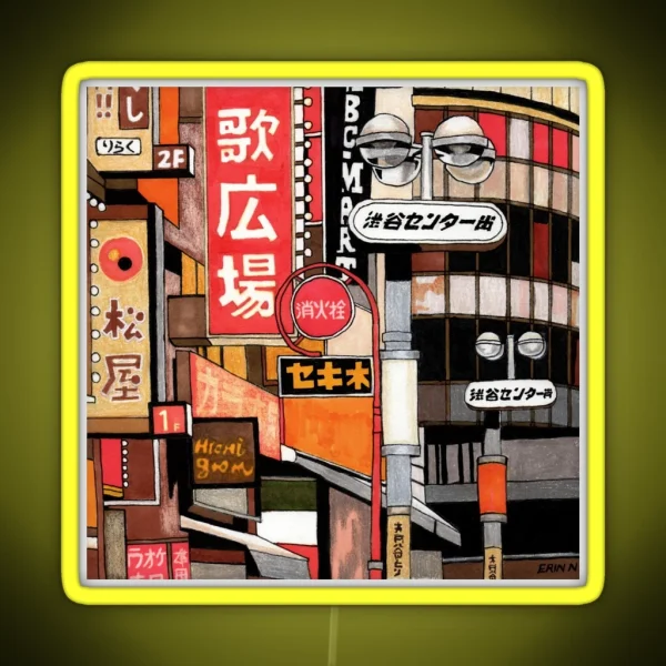 Tokyo Street Signs RGB Neon Sign