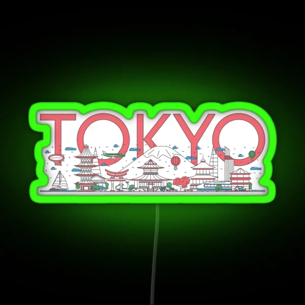 Tokyo Travel RGB Neon Sign