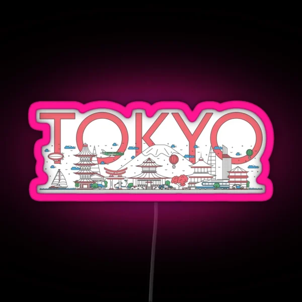 Tokyo Travel RGB Neon Sign