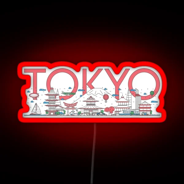 Tokyo Travel RGB Neon Sign