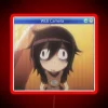 Neon sign with Tomoko's RGB logo in red color scheme