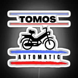 Tomos Automatic Moped Design Antianeira RGB Neon Sign