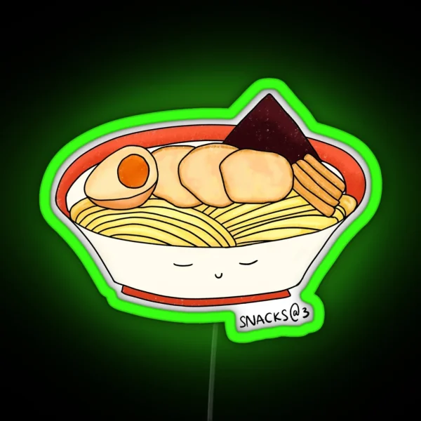 Tonkotsu Ramen In Bowl RGB Neon Sign